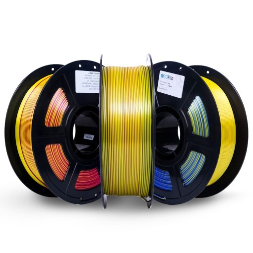 Filamento PLA Silk Tricolor Vermelho, Amarelo e Azul 1kg
