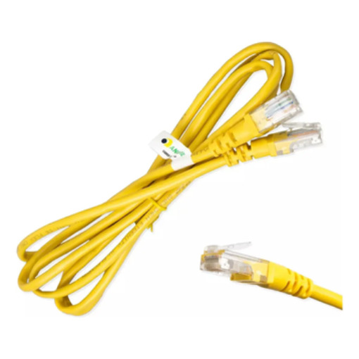 Cabo de Rede CAT5e AMARELO 1m