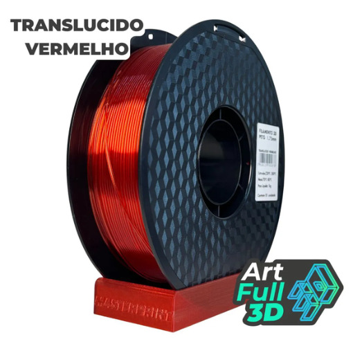 Master Print - Filamento PETG TRANSLUCIDO VERMELHO 1KG (1.75MM)