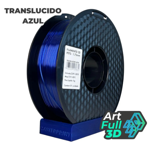 Master Print - Filamento PETG TRANSLUCIDO AZUL 1KG (1.75MM)