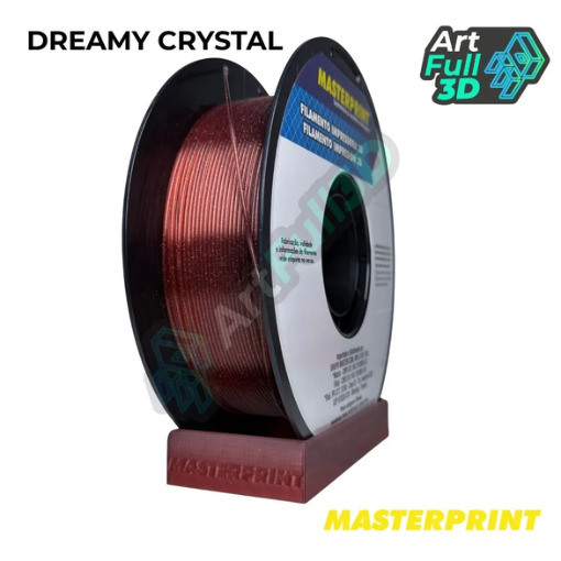 Master Print - Filamento PLA DREAMY CRYSTAL PRETO/VERMELHO 1KG (1.75MM)