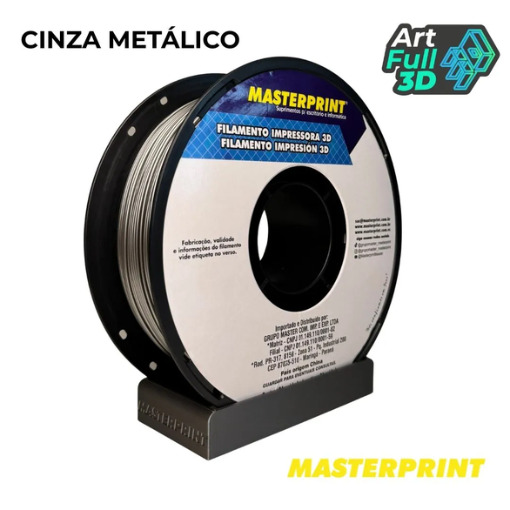 Master Print - Filamento PLA CINZA METALICO 1KG (1.75MM)