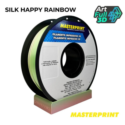 Master Print - Filamento PLA SILK HAPPY RAINBOW 1KG (1.75MM)