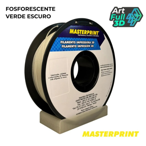 Master Print - Filamento PLA FOSFORESCENTE VERDE ESCURO 1KG (1.75MM)