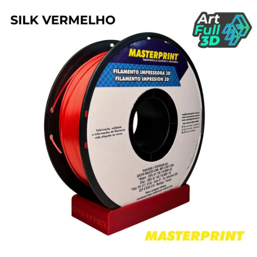 Master Print - Filamento PLA SILK VERMELHO 1KG (1.75MM)