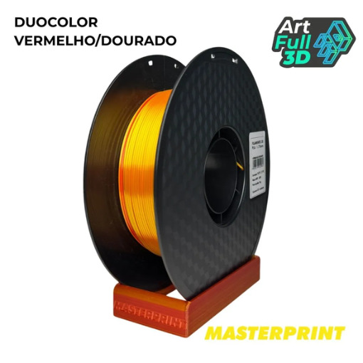 Master Print - Filamento PLA VERMELHO/DOURADO - 1KG (1.75MM)