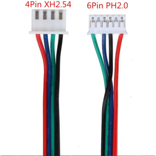 Cabo 2m Motor de Passo NEMA 17 XH2.54 de 4 pinos para 6 pinos